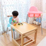 K1X儿童餐椅多功能可折叠便携式四轮手推车餐吃饭椅婴儿餐桌椅