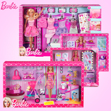正品barbie 芭比娃娃玩具 芭比娃娃套装 公主衣服大礼盒 儿童玩具