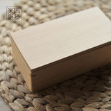 米马杂货 原木の温度 日本定制的无油漆本色木质便当盒 寿司盒
