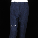 专柜正品 威可多男装 14秋冬蓝色羊毛混纺加厚直筒西裤 男士 1190