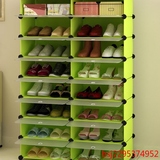 简易鞋柜双排8层多层环保树脂收纳组装防尘塑料鞋架宜家简约现代