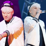 BIGBANG 演唱会同款棒球服GD权志龙TOP太阳胜利同款白色条纹外套