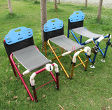四海渔具钓椅 四脚加粗不锈钢多功能折叠钓鱼椅炮台支架配件送包