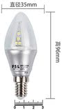 佛山照明LED节能灯泡 E14小螺口尖泡 尖头蜡烛拉尾灯泡3w5w水晶灯