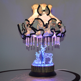 现代LED功能台灯usb充电温馨婚房灯床头灯3D小鹿夜灯创意结婚礼物