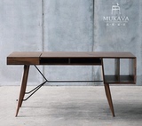 MUKAVA北欧实木|出口家具|北美黑胡桃经典书桌|实木电脑桌