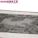中国特色工艺品锦鹏丝绸画清明上河图卷轴出国外事礼品