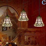 欧式蒂凡尼铜网片客厅卧室吊灯具现代东南亚休闲3头餐吊灯吧台灯