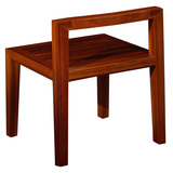 木美家 新中式樱桃木实木妆凳 中式坐凳化妆梳妆凳短凳换鞋凳