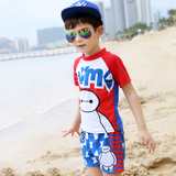 2016韩国夏季男童儿童泳衣男孩分体泳装平角裤速干防晒温泉中小童