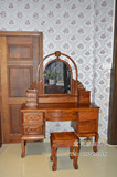红木卧室家具现代中式梳妆桌实木化妆台试衣镜非洲酸枝洋花梳妆台
