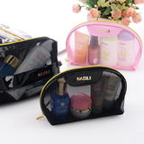 便携化妆品包韩国透明大容量黑色手拿包式旅行收纳包邮 化妆包其