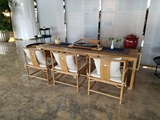 老榆木免漆茶桌椅组合现代新中式禅意茶桌办公室家具会议桌会客桌