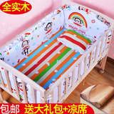 韩国玉兔高档实木婴儿床白色欧式多功能储物柜环保bb床超大宝宝床