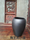 直销黑陶陶土纯手工制作花瓶工艺品插花瓶干花瓶