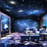 酒吧KTV影吧包间背景大型壁画3D宇宙星空天花板商场卧室墙纸壁纸