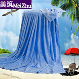 纯棉毛巾被单双人空调毯盖毯全棉加厚毛巾毯线毯纯色床单 1.8米2m