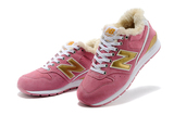 新百伦996系列慢跑透气女鞋跑步鞋运动休闲鞋冬季保暖加绒粉红色