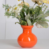 欧式创意陶瓷台面小号圆形简约彩色花瓶唯美摆件装饰清仓特价包邮