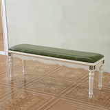 欧式床尾凳实木床尾凳美式真皮长条凳穿鞋凳法式沙发凳卧室长凳子