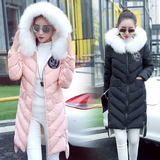 长款棉衣女 时尚大毛领中长修身加厚韩版棉服2015冬装新款外套潮