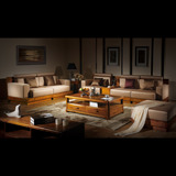全实木纯原木简约现代中式客厅家具小户型布艺拆洗宜家沙发组合