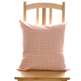 粉色可爱格子抱枕沙发靠垫套棉麻舒适家居阳台小憩榻榻米枕头含芯