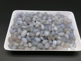 天然阿拉善戈壁玛瑙原石 珠子批发  天空蓝散珠批发0.8～1.2左右