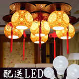 中式吸顶灯具led古典陶瓷客厅卧室餐厅书房茶室茶楼包间圆吸顶灯
