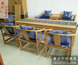 老榆木免漆茶台茶桌椅组合新中式现代茶艺桌简约明清茶几实木家具