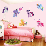小马宝莉My Little Pony儿童房墙纸宝宝卧室可爱卡通环保防水墙贴
