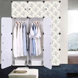 衣柜简易组装折叠布衣橱单人塑料魔片树脂钢架卧室组合大衣柜