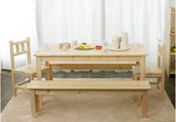 简约版实木餐桌 创意 餐桌简欧餐桌大尺寸桌韩式原木餐桌多功能桌