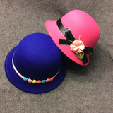 韩版春秋季儿童宝宝帽子2-4岁4-8岁女童公主礼帽盆帽渔夫帽遮阳帽