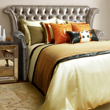 梵廊朵|别墅样板房|家居软装|床品套件|新古典|欧式奢华|爱马仕橙