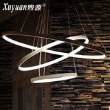 现代简约led吊灯 创意艺术个性餐厅灯北欧日韩式亚克力卧室灯环形