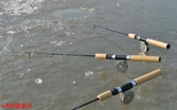 包邮 实心冰钓竿1.0/1.2米纺车轮套装路亚鱼竿钓鱼抛竿插接杆渔具