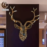 复古客厅玄关墙面挂件墙上鹿头壁挂动物头欧式墙饰挂饰壁饰装饰品