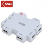 SSK/飚王HUB 积木SHU011 USB2.0分线器 带独立电源集线扩展器7口