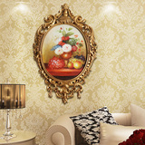 尚凡家居客厅玄关装饰画餐厅欧式有框壁画纯手绘花卉古典油画牡丹