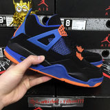 【乔人运动】AJ4 尼克斯 乔4 骑士 黑蓝橙男鞋 篮球鞋 308497-027
