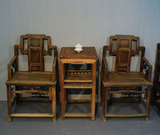苏州东山本地苏工太师椅  榉木靠背椅 一对价