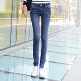 美特斯邦威2014冬季爆版潮时尚休闲塑身显瘦 加绒加厚牛仔裤 女装