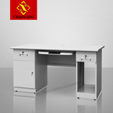 武汉钢制电脑桌加厚办公桌简易电脑桌带三抽屉铁桌子武汉包邮寄