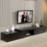 小户型家具 伸缩简约电视柜 钢化玻璃电视柜茶几组合视听柜 地柜