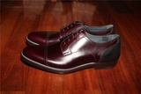 现货 2015aw 法国LANVIN 酒红色低帮正装男鞋皮鞋 葡萄牙产