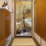 临摹赵无极竖版纯手绘油画抽象图案古典家居饰品玄关楼梯口装饰画