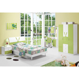 儿童家具套房组合女孩床 公主床绿色带衣柜书桌1.2/1.5米单人床