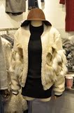 2016新款韩国代购正品皮草拼接羊羔棉绒加厚BF夹克外套女冬