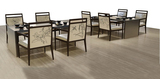 新中式餐桌餐椅子现代简约欧式布艺实木餐桌椅组合客厅创意家具
